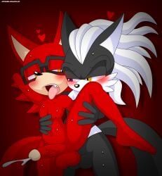 2boys anal anal_sex balls blush cum cum_while_penetrated gadget_the_wolf gay infinite_(sonic) jasielewdko jasienorko male male/male male_only open_mouth penis sega sex sonic_(series) sonic_the_hedgehog_(series) sweat tongue yaoi