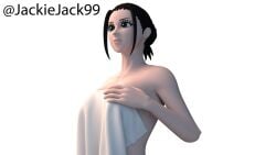 3d bath bathing female female_only jackiejack99 nico_robin one_piece towel towel_only