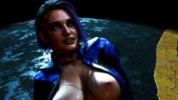 1girls 3d astromons capcom crossover cyberpunk_2077 exhibitionism female female_only jill_valentine jill_valentine_(sasha_zotova) naked nude nude_female pale-skinned_female resident_evil resident_evil_3 resident_evil_3_remake solo