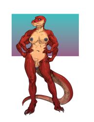 1futa 4_arms absurd_res anthro athletic balls breasts crius futanari genitals gynomorph hi_res humanoid_genitalia humanoid_penis intersex intricatevision limp multi_arm multi_limb muscular nipples penis reptile scalie snake solo