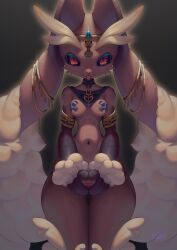 17yunzi 3_fingers absurd_res anthro breasts female fingers fur genitals hi_res lagomorph leporid lopunny mammal nintendo pokémon_(species) pokemon pokemon_(species) rabbit small_breasts solo video_games