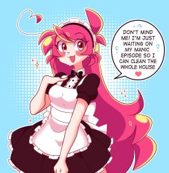 :3 female female_only lee_(secretnarcissist) maid maid_outfit pink_hair secretnarcissist tagme