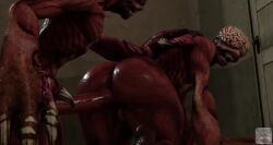 2boys 2monsters 3d all_fours anal anal_penetration anal_sex animated anthro ass balls big_penis creature gay grunting humanoid licker male male/male male_only monster no_sound penis r-a-s-p_(artist) resident_evil tagme video wet