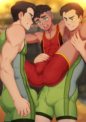 3boys avatar_legends blush brothers clothing earth_kingdom gay gay_sex male male_only smooth_skin suiton the_legend_of_korra wei_bei_fong wing_bei_fong yaoi