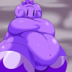 bloocherrypie chubby chubby_female gooey looking_down purple_body