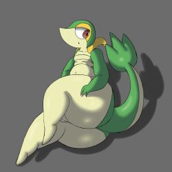 anthro ass big_ass big_butt bloocherrypie furry laying_down laying_on_side male_only pokemon pokemon_(species) snivy