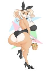 1girls big_ass bunnysuit coco_bandicoot crash_(series) dullvivid easter female huge_ass wumpa_fruit