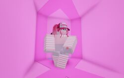 1boy 3d artist_request femboy gay light_infinix penis pink_hair pink_mask roblox roblox_avatar source_request tagme