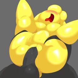 anal anal_sex anthro ass bloocherrypie gooey legs_up plap pounding yellow_body