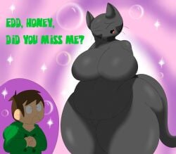 a_cat_is_fine_too bestiality bloocherrypie cat edd_(eddsworld) eddsworld feline ringo_(eddsworld) text thick_thighs