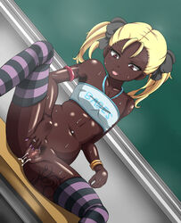 chalkboard dark_skin gyaru kuro_gyaru mega_w semen shirai_kuroko tagme to_aru_kagaku_no_railgun to_aru_majutsu_no_index