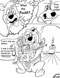 anthro bear boo_boo_bear cindy_bear comic female fur hanna-barbera male male_only mammal penis tagme yogi_bear yogi_bear_(character)