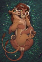 anus balls disney duo face_lick felid female female_penetrated feral genitals grass hi_res hindpaw licking lion lying male male/female male_penetrating male_penetrating_female mammal mane on_back pantherine pawpads paws penetration plant reallynxgirl simba tail_tuft the_lion_king tongue tongue_out tuft vaginal_penetration vaginal_penetration vitani whiskers