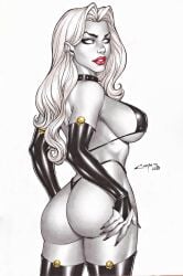 ass big_ass big_boobs carlos_braga chaos_comics coffin_comics death_(personification) divine_slut ed_benes_studio femme_fatale fit_female goddess grim_reaper lady_death latex_suit looking_back queen_of_the_dead red_lips seductive_look skin_tight solo_female tagme