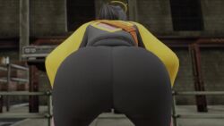 1girls 3d animated ark_(fortnite) ass ass_focus ass_shake bodysuit d'ark_(fortnite) fortnite from_behind huge_ass jiggle kishi solo twerking video webm