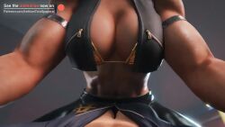 2020s 2022 2girls 3d 3d_(artwork) animated background_music breast_focus breasts crossover dark-skinned_female dark_skin dead_or_alive defeated domination female female_focus female_only female_pov fighting forced helpless jiggle kazama_asuka latex lesbian lisa_hamilton midriff multiple_girls muscular muscular_female music pinned pinned_down pov restrained short_playtime sound submission submission_hold tekken tekken7wallpapers video wrestling yuri zipper