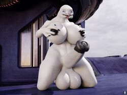 3d coolmaster98 futa_only futanari halo_(series) horsecock horsecock_futanari hyper_balls hyper_breasts hyper_penis sangheili yuki_(evov1)