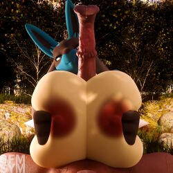 female lucario from nintendo by symm