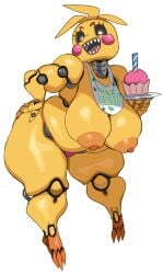 animatronic big_areola big_breasts big_nipples breasts chubby female five_nights_at_freddy's five_nights_at_freddy's_2 huge_areolae huge_breasts huge_nipples lightsource solo toy_chica_(fnaf) voluptuous_female