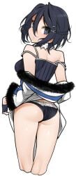 asagi_asagiri ass behind_view disgaea kochiya_(gothope) makai_wars nippon_ichi_software panties skirt_lift underwear