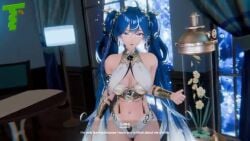 1boy 1girls 3d belly_button blue_eyes blue_hair blush bouncing_breasts bracelets breasts cinderdryadva clothing cum cum_in_pussy cum_inside cum_leaking cum_leaking_out_of_pussy edging ejaculation english_text furniture glowing_eyes heart-shaped_pupils heels huge_breasts indoors intro iuno_(wuthering_waves) japanese_voice_acting jewelry lamp light-skinned_female light-skinned_male light_skin longer_than_15_minutes night nose_blush open_mouth penetration penis precum pretending_not_to_like_it room secretly_loves_it sex shoes sound symbol-shaped_pupils tagme text thick_thighs thigh_sex toone tsundere twintails vaginal_penetration video voice_acted wuthering_waves