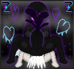 1boy 1futa anal anal_sex balls big_ass big_breasts big_butt big_penis black_cum black_eyes breasts continue_after_cum cum cumming cumming_from_anal_sex cumming_together cumming_while_penetrated cumming_while_penetrating dark_zixy futa_on_top futanari glowing glowing_cum glowing_genitalia glowing_penis heart huge_cock intersex legs male male_on_futa melting_body nipples oc oozing original_character penis pixel_art precum purple_eyes purple_hair self_upload tail transformation transforming wet_body zixy