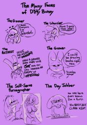 ambiguous_gender anthro dirty_bunny dirty_bunny_(character) eyewear female gaming glasses lagomorph leporid mammal masturbation meta nonbinary_(lore) playing_video_game pussy rabbit solo typing vaginal_masturbation vaginal_penetration