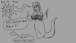 anthro big_breasts boo_(mario) breasts clothing cosplay dialogue female ghost hi_res kinktober kinktober_2025 lady_bow mario_bros nintendo paper_mario sadako_yamamura skinnerthehammer solo spirit translucent translucent_clothing yamamura_sadako