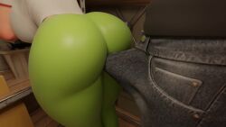 1boy 1girls 3d 3d_animation animated ass big_ass brimddy bulge clothing duo female foster's_home_for_imaginary_friends frankie_foster game_cg male mansion_days:_roommates no_sound scrag_frankie straight tagme video