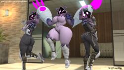 3d_(artwork) 5naptrap animal_humanoid arc_system_works areola armor armored_boots ass bear big_areola big_breasts big_butt blazblue breasts claws clothing digital_media_(artwork) epic_games feathers female fortnite fortnite:_battle_royale fur gauntlets gesture gloves glowing_face group hand_gesture hands_up handwear happy hi_res hoodie humanoid jumping looking_at_viewer mammal mammal_humanoid natural_breasts nipples nude nude_female patreon pointing pointing_at_viewer pose purple_body purple_claws purple_clothing purple_glow purple_hoodie purple_nipples purple_topwear raised_leg raven_team_leader seductive slightly_chubby small_nipples smile smiling_at_viewer source_filmmaker_(artwork) text thick_thighs topwear trio url ursid_humanoid ursine wide_hips