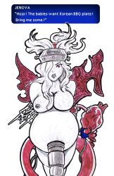 alien belly big_belly breasts female final_fantasy final_fantasy_vii jenova mature_female milf monster mother nasuokaa-san nightmare_waifu nipples