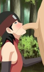 arm_warmers armwear bent_penis big_penis black_eyes black_hair blowjob blush boruto:_naruto_next_generations clothed_female_nude_male clothed_sex deepthroat fellatio female_focus head_out_of_frame headband internal_view kneeling large_penis looking_up naruto naruto_(series) no_eyewear no_glasses nose_blush oral outdoors penis penis_in_mouth petite rantuahelax rolling_eyes sarada_uchiha see-through sex side_view sleeveless sleeveless_shirt standing unseen_male_face x-ray