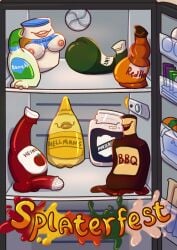 appliance ass bbq_sauce breasts comic condiments female food fridge genitals hi_res horseradish hot_sauce humanoid ketchup kitchen_appliance male mayonnaise mustard ohikko penis pussy ranch sauce