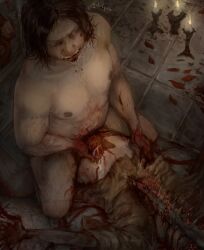 2boys anal anal_penetration blood death dung_eater elden_ring fingering fromsoftware gibilynx guro male male_only necrophilia nude painting_(artwork) penis try_fingers_but_hole