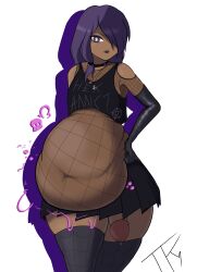 1boy belly belly_bulge big_belly clothing cum dark-skinned_femboy dark-skinned_male dark_skin digestion fatal_vore femboy femboy_pred fishnets girly goth goth_boy goth_femboy hipattack looking_at_viewer male male_focus male_pred oral_vore penis precum precum_drip purple_hair same_size_vore skirt stockings thighhighs thunderking transparent_background tyler_(hipattack) vore