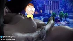 10_seconds 1girls 2boys 3d animated big_breasts charlotte_(fortnite) crossover female_masturbation fortnite funny low_res lowres masturbation morty_smith nappana nipples nude object_insertion pickle pickle_rick rick_and_morty rick_sanchez shorter_than_10_seconds tagme vaginal_object_insertion video