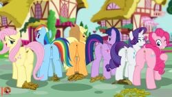 animal_genitalia animal_pussy anus applejack_(mlp) ass equid equine equine_anus equine_pussy feces female female/female feral filth fluttershy_(mlp) friendship_is_magic genitals group hasbro hi_res horse lineup mammal moon_pearl my_little_pony pinkie_pie_(mlp) pony presenting presenting_hindquarters pussy rainbow_dash_(mlp) rarity_(mlp) scat succubi_samus take_your_pick twilight_sparkle_(mlp) unwiped_ass