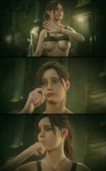 1girls 1monster 3d breasts breasts_out capcom claire_redfield claire_redfield_(jordan_mcewen) cum edit ejaculation gokkun handjob kingestefano98 monster mr_x resident_evil resident_evil_2 resident_evil_2_remake tagme tyrant