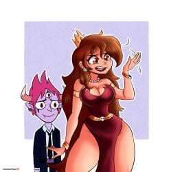 breasts female gender_transformation genderswap_(mtf) high_heels implied_transformation marco_diaz mtf_transformation personality_change princess_marcia princess_marco revealing_clothes rule_63 star_vs_the_forces_of_evil story_at_source themightfenek thighs transformation