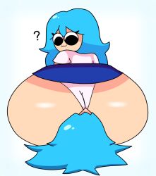 2girls ass big_ass big_butt blue_hair chibi cute cyan_hair facesitting female female_only fictional_characters fnf_mods friday_night_funkin friday_night_funkin_mod gigantic_ass huge_ass hyper_ass large_ass looking_down maika88 massive_ass newgrounds panties ski_(friday_night_funkin) skirt sky_(friday_night_funkin) yuri