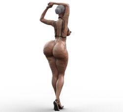 blackless grandmother granny hag heels high_heels huge_ass old_woman older_female pose posing skimpy skimpy_clothes