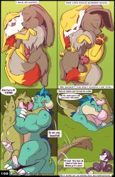 2022 brown_body brown_fur comic digital_media_(artwork) eevee english_text female female_penetrated fennekin feral feral_on_feral feral_penetrated feral_penetrating feral_penetrating_feral feraligatr fuf fur hi_res knot male male/female male_penetrating male_penetrating_female nintendo page_168 penetration penile penile_penetration penis_in_pussy pokémon_(species) pokemon pokemon_(species) rattata speech_bubble subscribestar_username text vaginal_penetration video_games