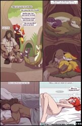 2022 ass balls comic digital_media_(artwork) eevee english_text female fennekin fingering fingering_self fuf genitals hair hi_res human male mammal masturbation nintendo nude page_165 pokemon pokemon_(species) pussy red_hair servine subscribestar_username text video_games