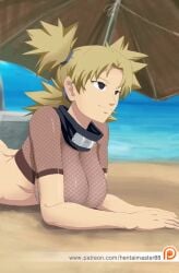 1boy 1girls almost_naked animated beach big_breasts blonde_hair bottomless breasts climax crop_top cropped_shirt cum cum_in_mouth faceless_male fellatio female_focus fishnet_shirt fishnets functionally_nude hentaimaster88 huge_breasts lying lying_on_stomach mostly_nude naruto naruto_(classic) naruto_(series) naruto_shippuden nipples no_bra no_panties no_sound no_underwear ocean oral oral_sex outdoor_sex partially_clothed penis penis_in_mouth petite quad_tails revealing_clothes rolling_eyes seaside see-through see-through_clothing shirt shore small_but_busty smile teal_eyes temari tied_hair video water