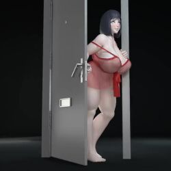 1girls 3d 3d_model animated busty female female_focus female_only generalbuta hourglass_figure hyuuga_hinata milf mp4 naruto naruto_(series) naruto_shippuden nightgown no_sound solo standing tagme turntable_(animation) video wide_hips