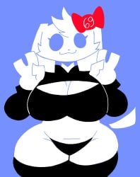 anthro big_breasts breasts clothed clothing clyde_(discord) discord discord_(app) dork_boi female front_view lewd_dorky no_outlines tagme tail thick_thighs wide_hips