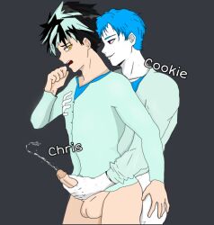 2boys artist_request buggy chris_kaz cookie_chris gay gpo grand_piece_online handjob male_only roblox roblox_game source_request