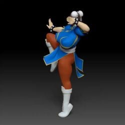 3d 3d_model alternate_costume animated big_breasts breasts busty capcom chun-li cleavage female female_focus female_only generalbuta hourglass_figure large_breasts longer_than_30_seconds no_sound nude nude_female nudity pinup pinup_pose solo street_fighter street_fighter_v tagme thick_thighs turntable_(animation) video wide_hips