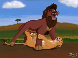 2008 disney feline female female_feral feral fur kiara kovu lion lioness male mammal penis straight tagme the_lion_king the_lion_king_ii:_simba's_pride