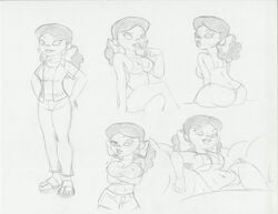 disney female female_only human monochrome phineas_and_ferb roger_bacon solo tagme vivian_garcia-shapiro white_background